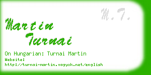 martin turnai business card